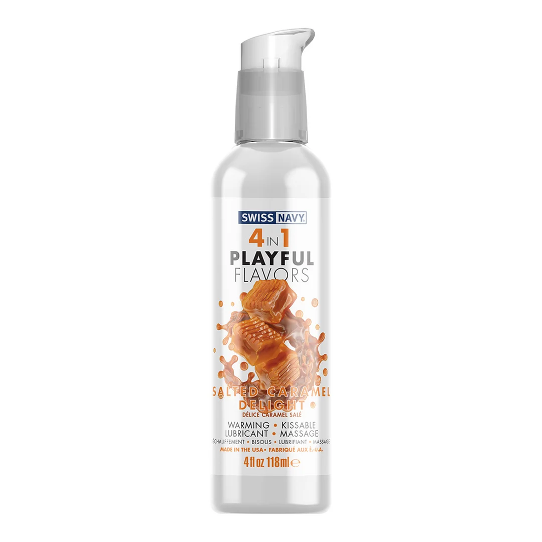 Lubrificante aromatizzato – 4 in 1 Playful Flavors – Salted Caramel Delight – 29,5 ml – Swiss Navy - immagine 4