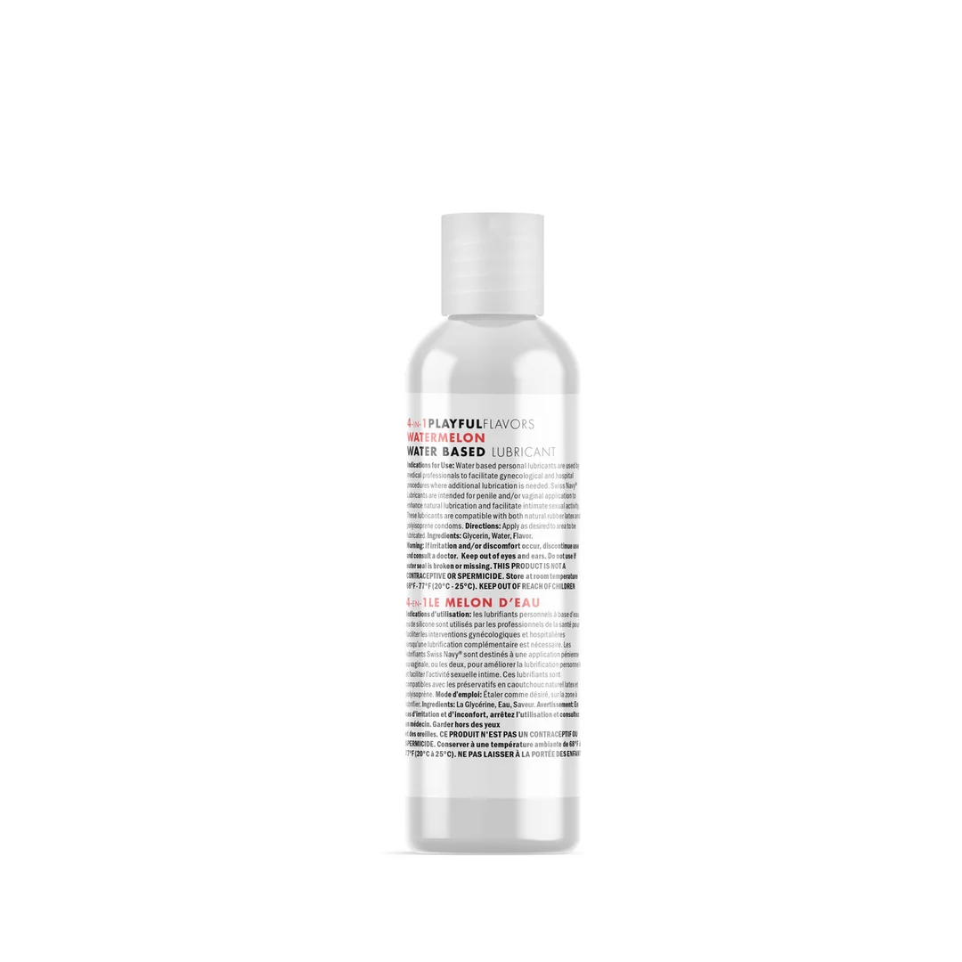 Lubrificante aromatizzato 4 in 1 Playful Flavors al gusto di anguria, Anguria, 5 ml, Swiss Navy - immagine 1