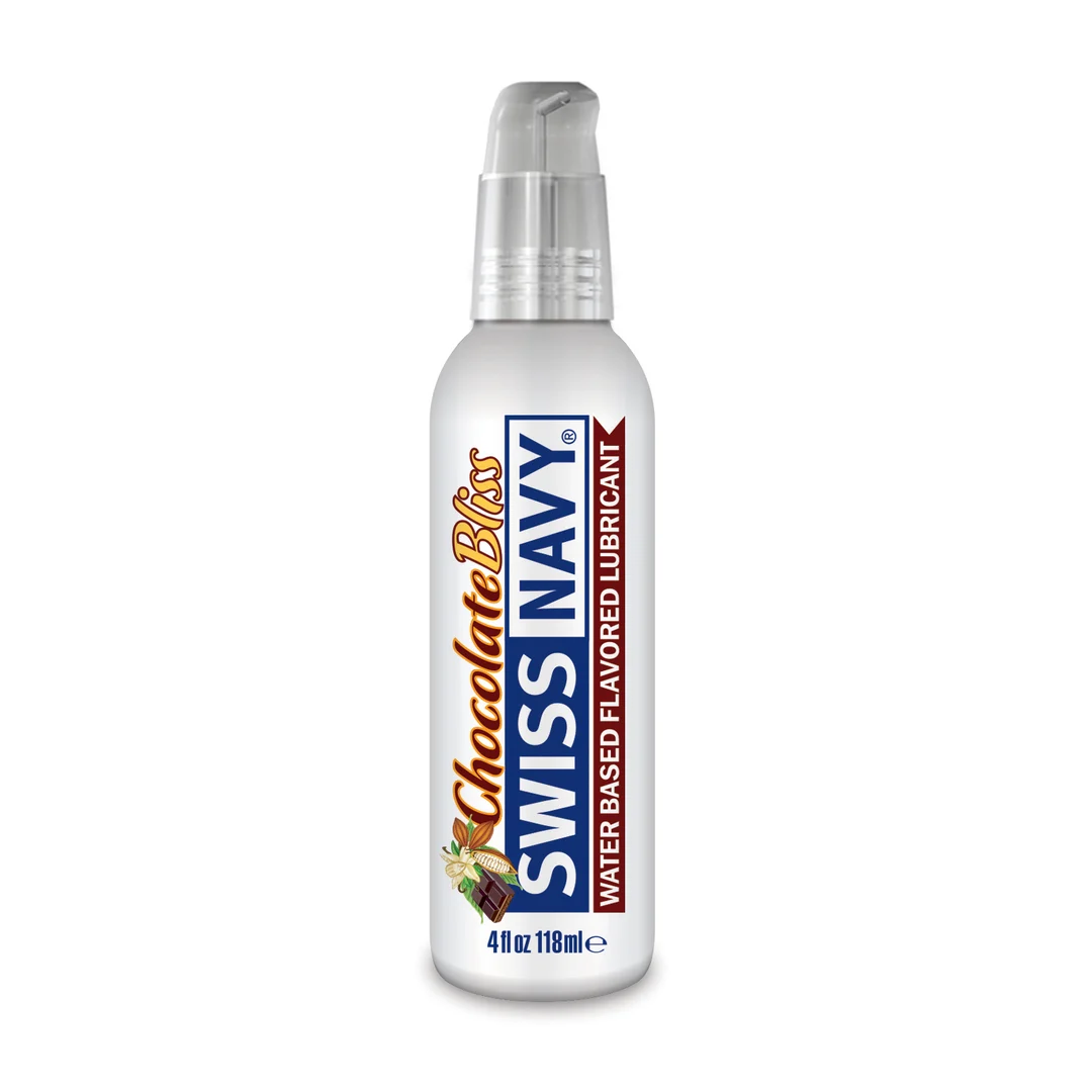 Lubrificante aromatizzato a lunga durata, non appiccicoso, con flacone da viaggio a prova di perdite – Cioccolato – 118 ml – Swiss Navy - immagine 1