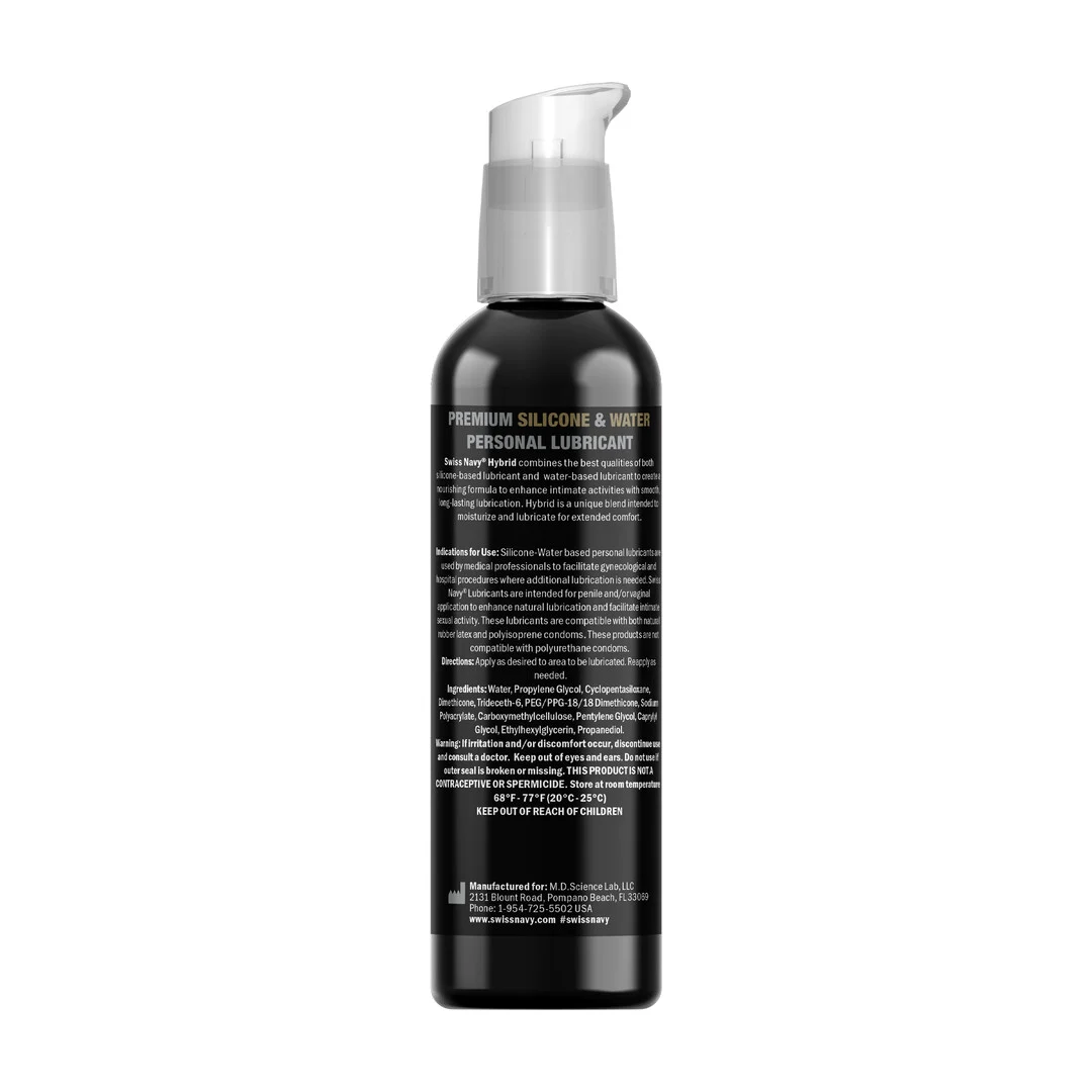 Lubrificante neutro a base ibrida di silicone e acqua, senza profumo e senza sapore, 29,5 ml, Swiss Navy - immagine 5
