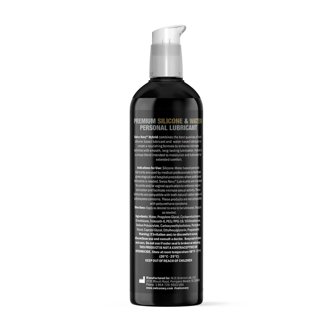 Lubrificante neutro a base ibrida di silicone e acqua, senza profumo e senza sapore, 29,5 ml, Swiss Navy - immagine 11