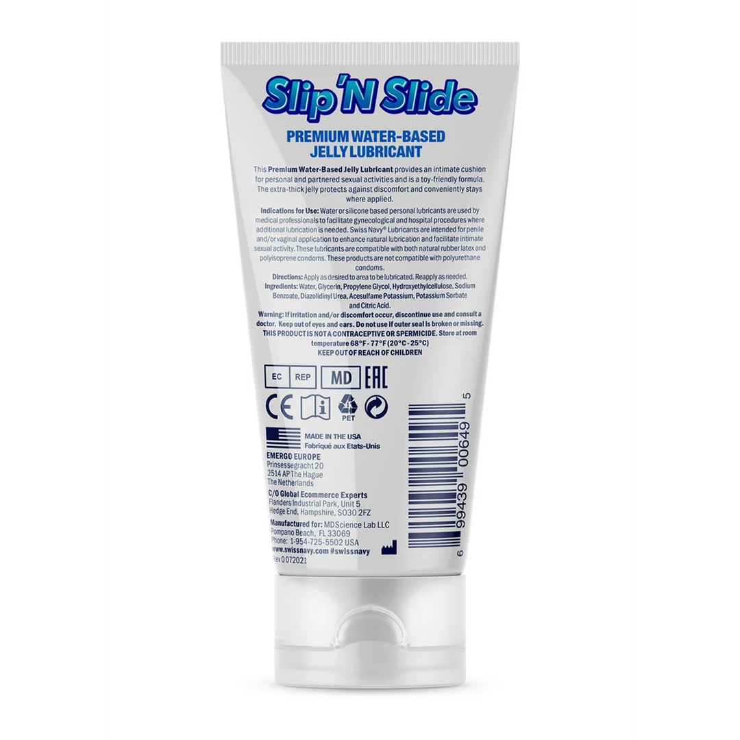 Lubrificante a base d’acqua – jelly ultra densa che resta dove la applichi – senza profumo e insapore – 59 ml – Swiss Navy - immagine 3