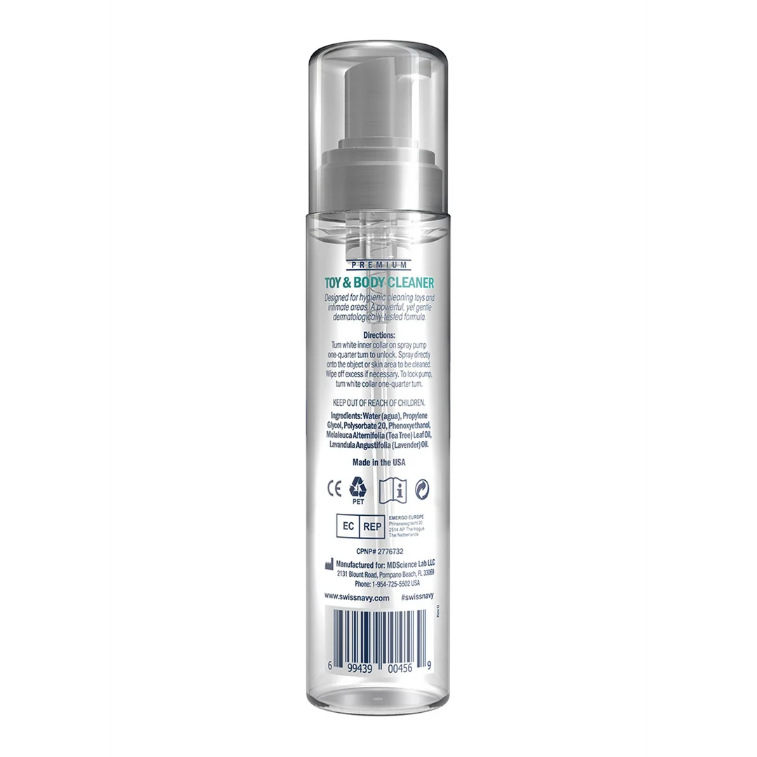 Detergente per sex toy e corpo – Spray detergente per sex toy e pelle, adatto all’uso con lubrificante al silicone – Swiss Navy – 177 ml / 6 fl oz – TESTER - immagine 5