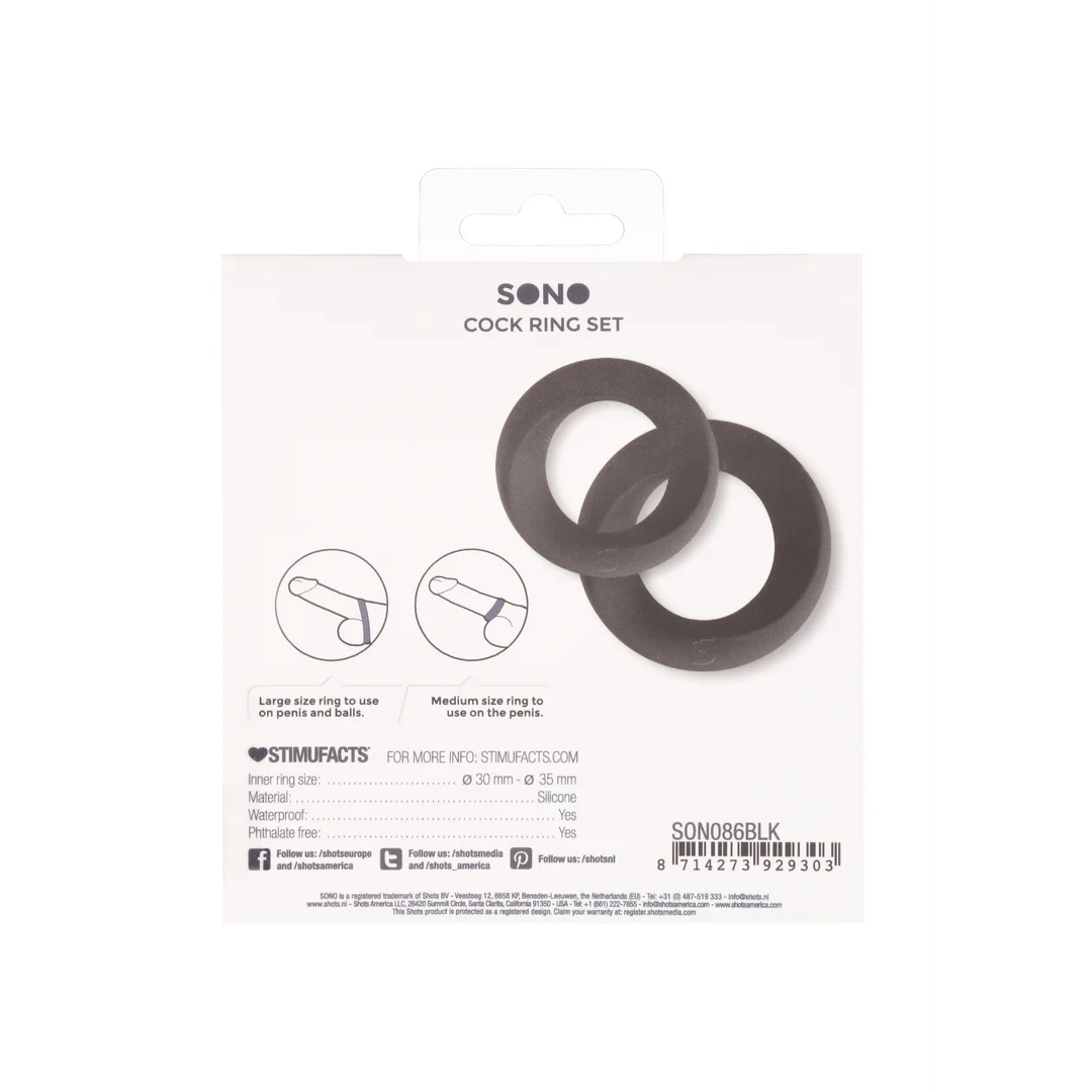 Set di anelli fallici in due misure – Set di anelli fallici - immagine 2