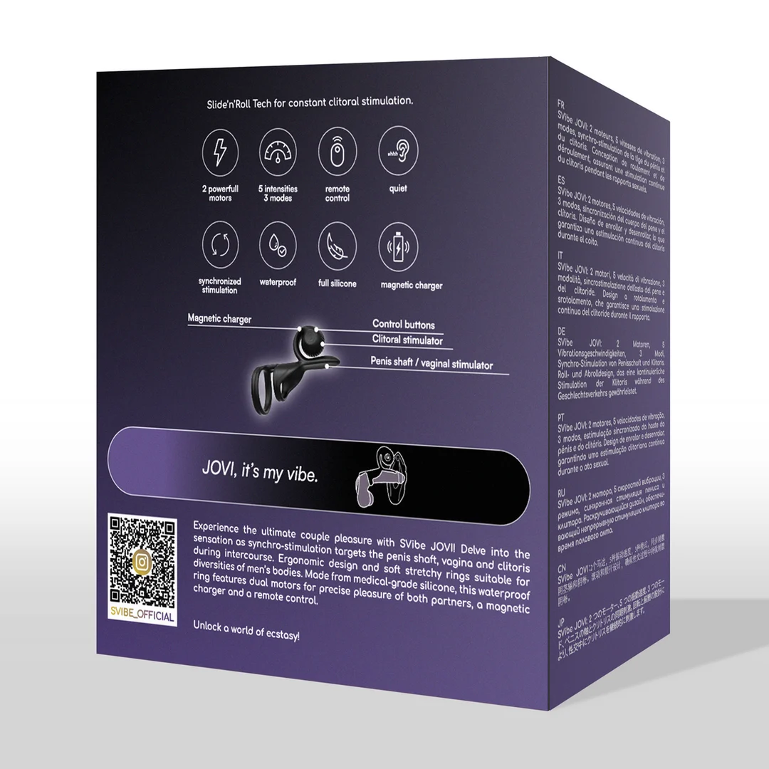 JOVI Dual Couples Ring Stimulator nero - immagine 2