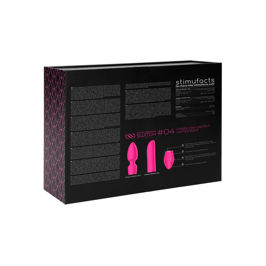 SWI014PNK_1 Switch by Shots Pleasure Kit #4 vibratore con accessori intercambiabili - immagine 1