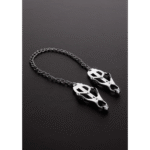 Pinze per capezzoli Steel by Shots Clover con catena - immagine 3