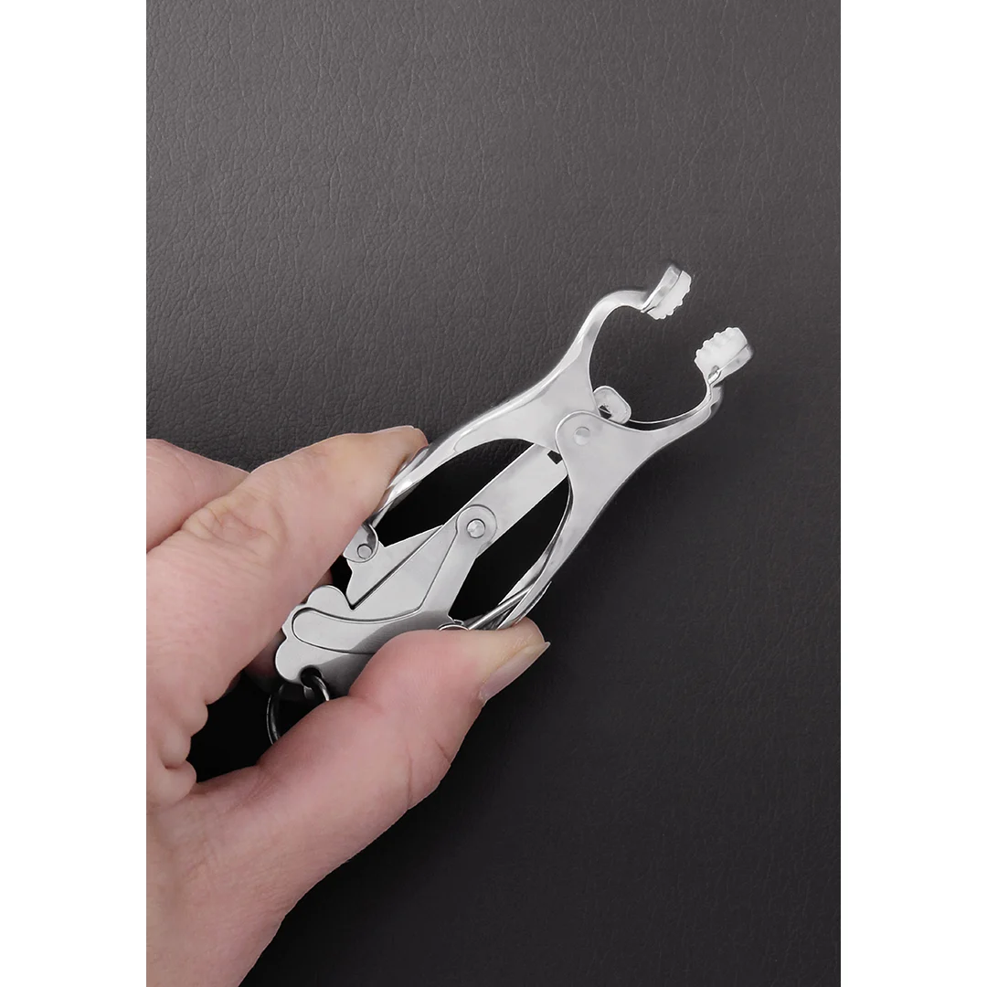 Pinze per capezzoli Steel by Shots Squeezer Teaser Clover - immagine 3