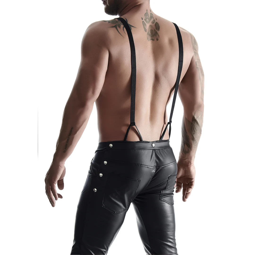 Outfit fetish da uomo in wetlook con dettagli metallici – Regnes Fetish Planet - immagine 4