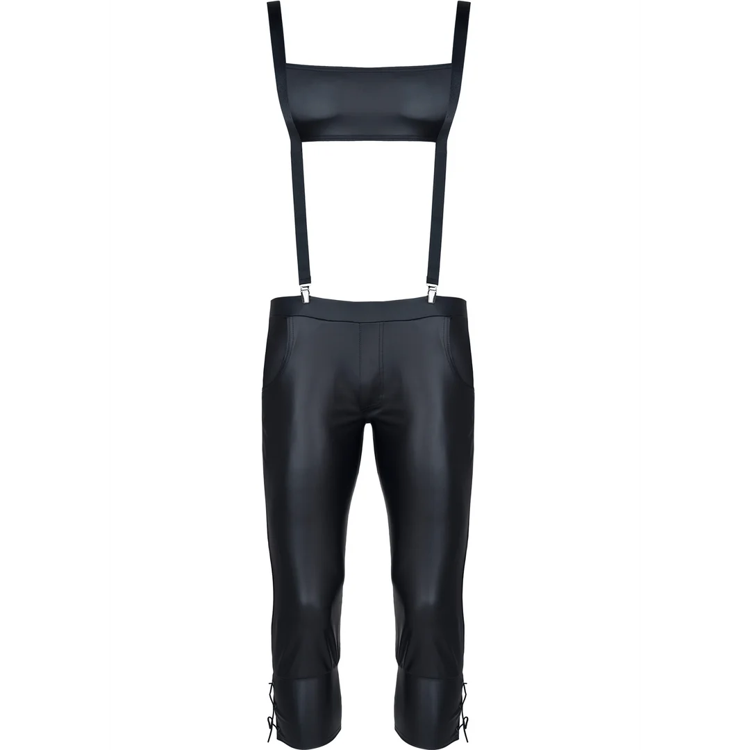 Outfit fetish da uomo in wetlook con dettagli metallici – Regnes Fetish Planet - immagine 11