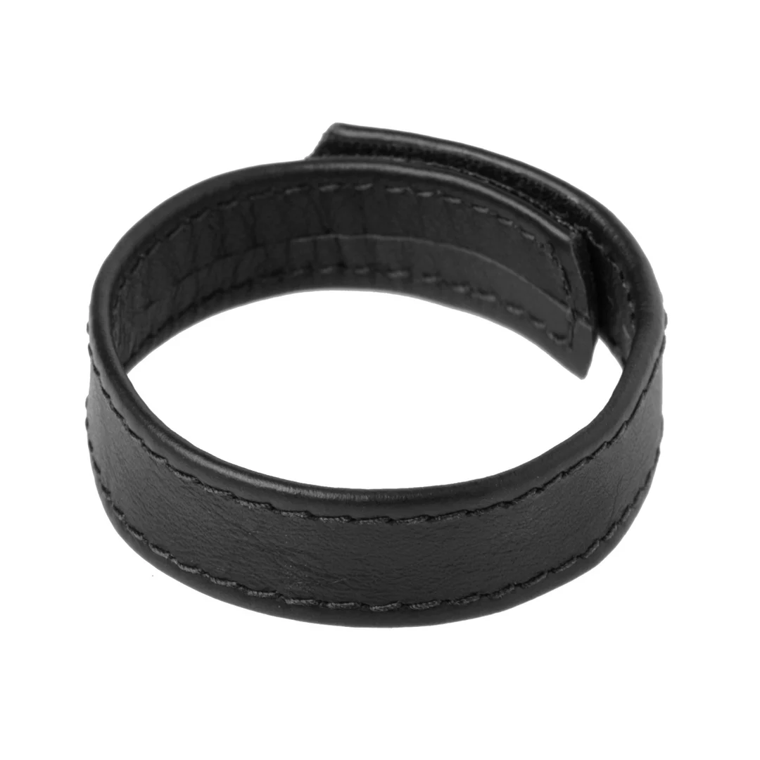 Cockring in pelle XR Brands con chiusura in velcro - immagine 1