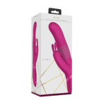 vibratore rabbit con perle rotanti e doppia stimolazione nero (Izara) VIVE by Shots - immagine 8