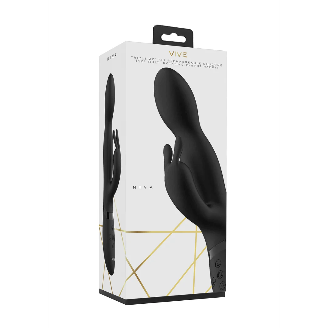 Vibratore rabbit – punta rotante a 360° per il punto G e 10 modalità – VIVE by Shots, viola - immagine 8