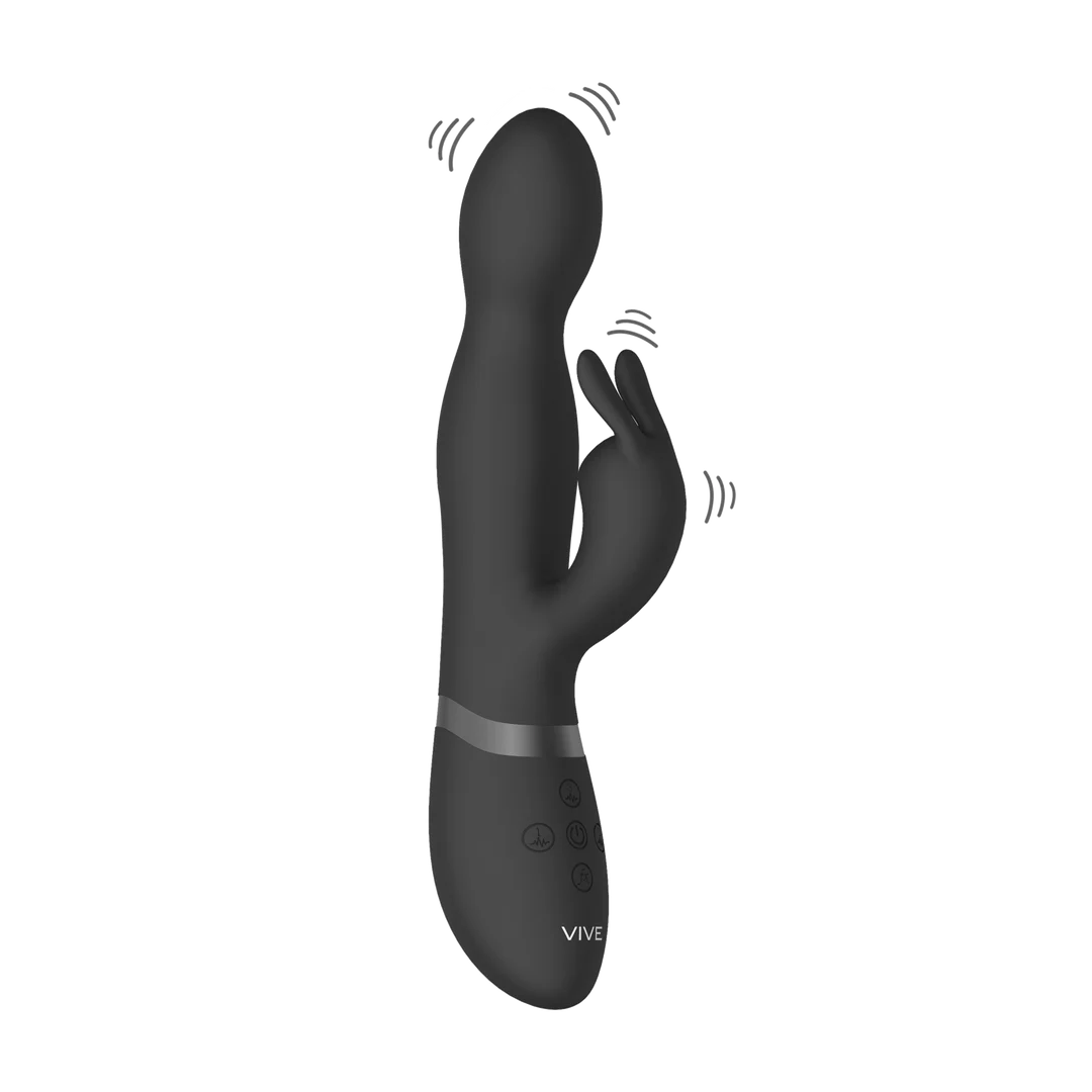 Vibratore rabbit – punta rotante a 360° per il punto G e 10 modalità – VIVE by Shots, viola - immagine 10