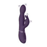 Vibratore rabbit – punta rotante a 360° per il punto G e 10 modalità – VIVE by Shots, viola - immagine 4
