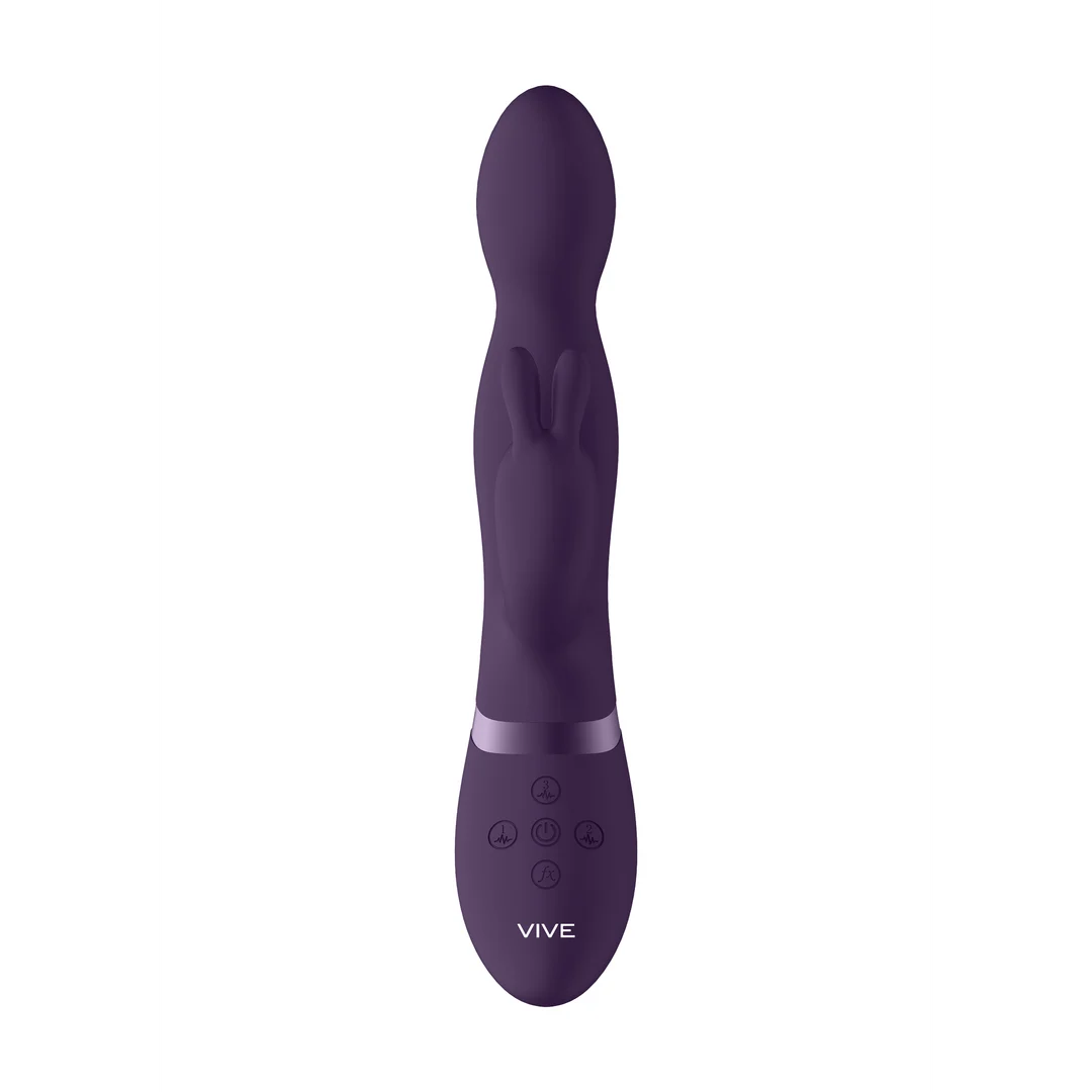 Vibratore rabbit – punta rotante a 360° per il punto G e 10 modalità – VIVE by Shots, viola - immagine 5