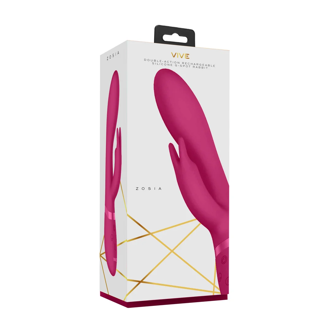 Vibratore rabbit – 10 modalità per punto G e clitoride, ricaricabile e impermeabile – VIVE by Shots, rosa VIVE by Shots - immagine 8