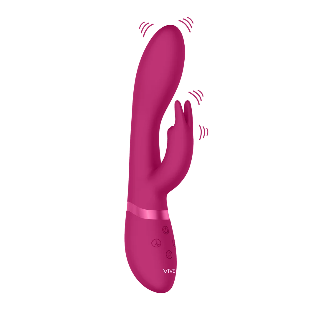 Vibratore rabbit – 10 modalità per punto G e clitoride, ricaricabile e impermeabile – VIVE by Shots, rosa VIVE by Shots - immagine 10