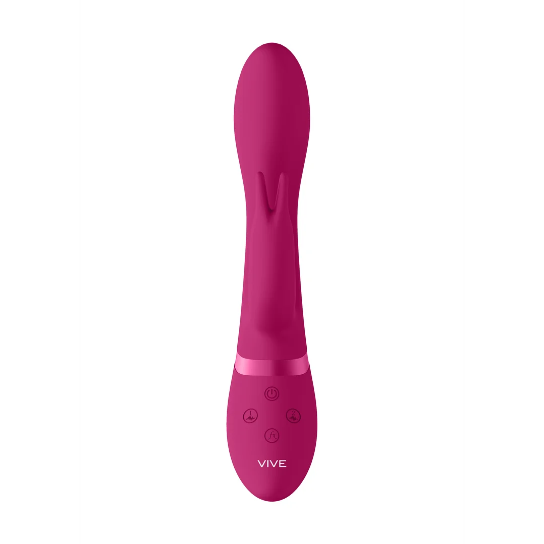 Vibratore rabbit – 10 modalità per punto G e clitoride, ricaricabile e impermeabile – VIVE by Shots, rosa VIVE by Shots - immagine 11