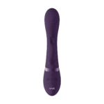 Rabbit vibratore con punta a onde pulsanti per il punto G e vibratore per il clitoride, nero, VIVE by Shots - immagine 5