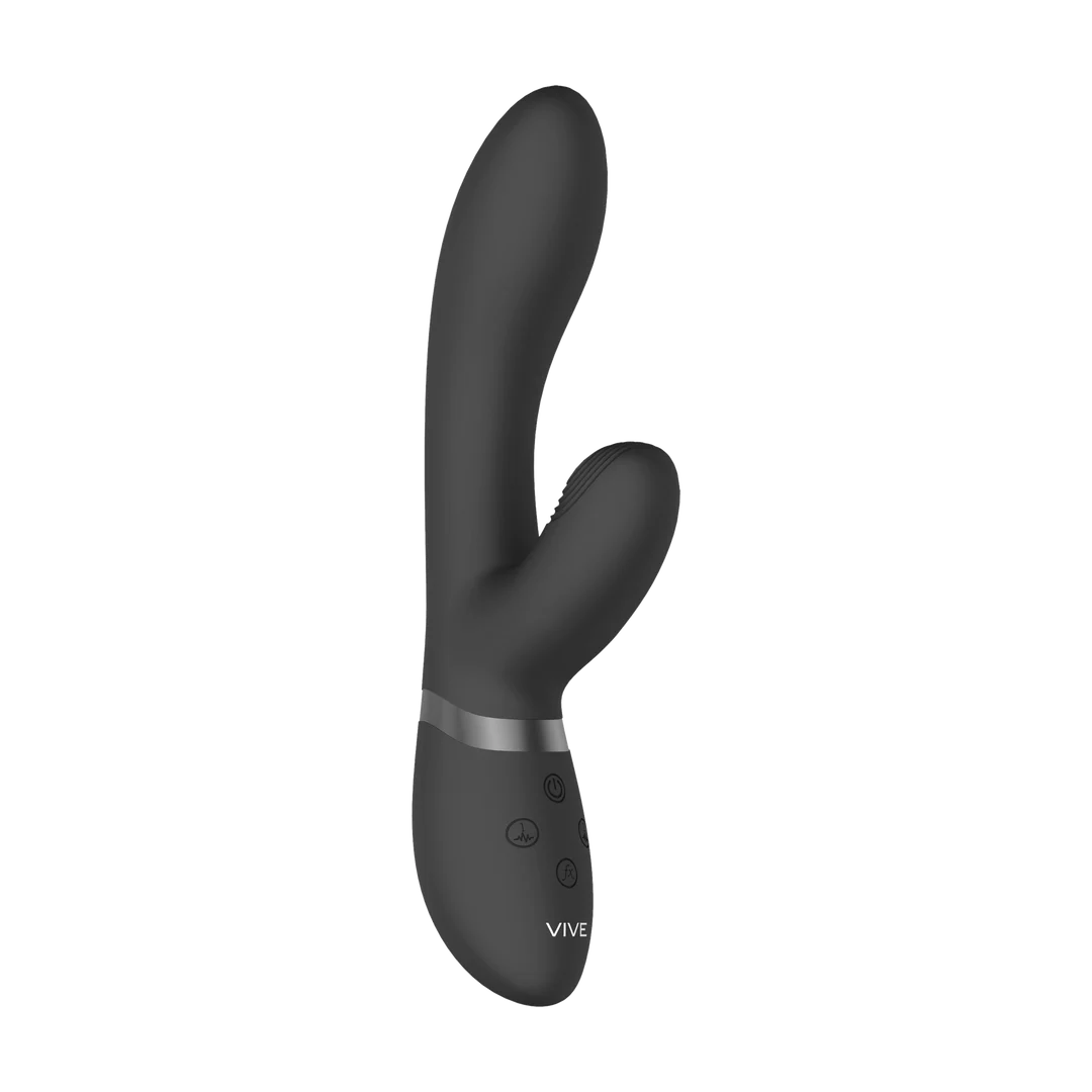 Rabbit vibratore con stimolazione clitoridea a onde pulsanti e 10 funzioni, rosa, VIVE by Shots - immagine 10