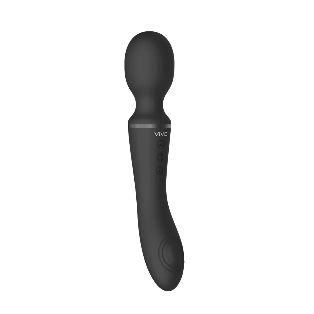 Vibratore wand doppio con doppio motore e 10+10 modalità, viola VIVE by Shots - immagine 4