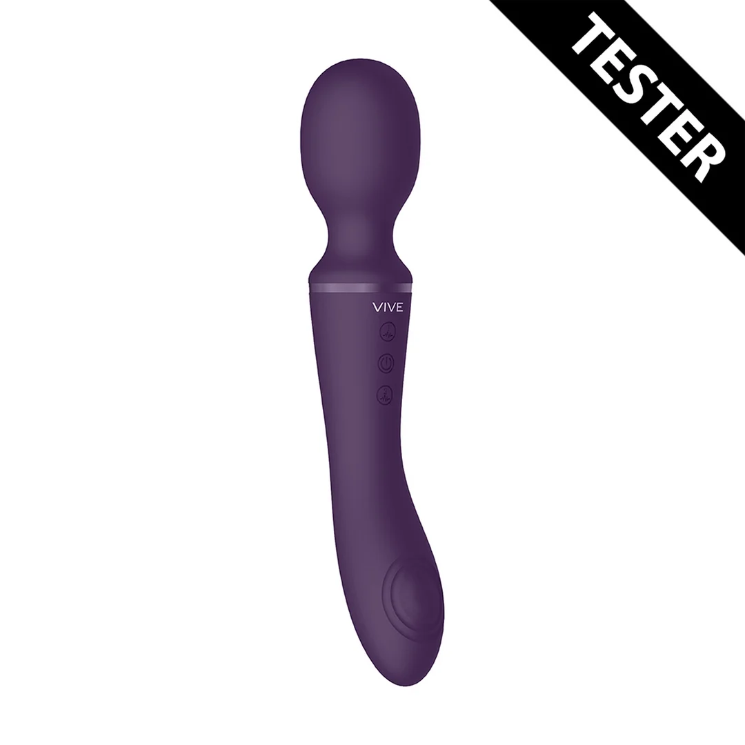 Vibratore wand doppio con doppio motore e 10+10 modalità, viola VIVE by Shots - immagine 1