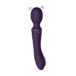 Vibratore wand doppio con doppio motore e 10+10 modalità, viola VIVE by Shots - immagine 10