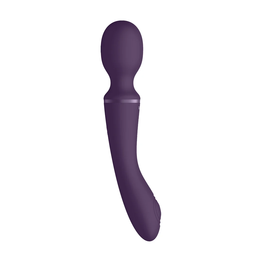 Vibratore wand doppio con doppio motore e 10+10 modalità, viola VIVE by Shots - immagine 12