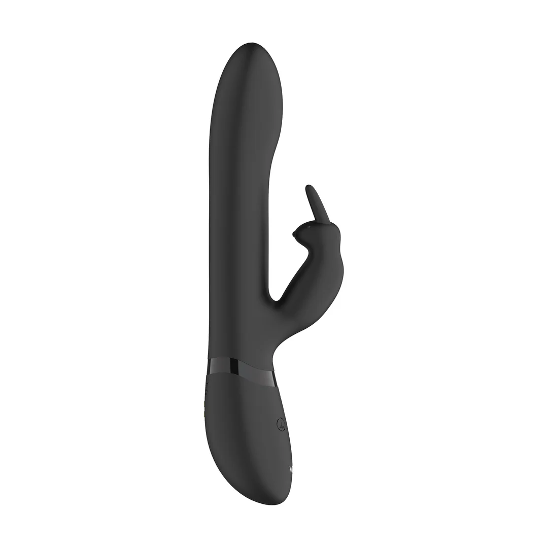 Vibratore rabbit con perline mobili su e giù e 3 motori, VIVE by Shots, nero VIVE by Shots - immagine 6