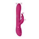 Vibratore rabbit con perline mobili su e giù e 3 motori, VIVE by Shots, nero VIVE by Shots - immagine 10
