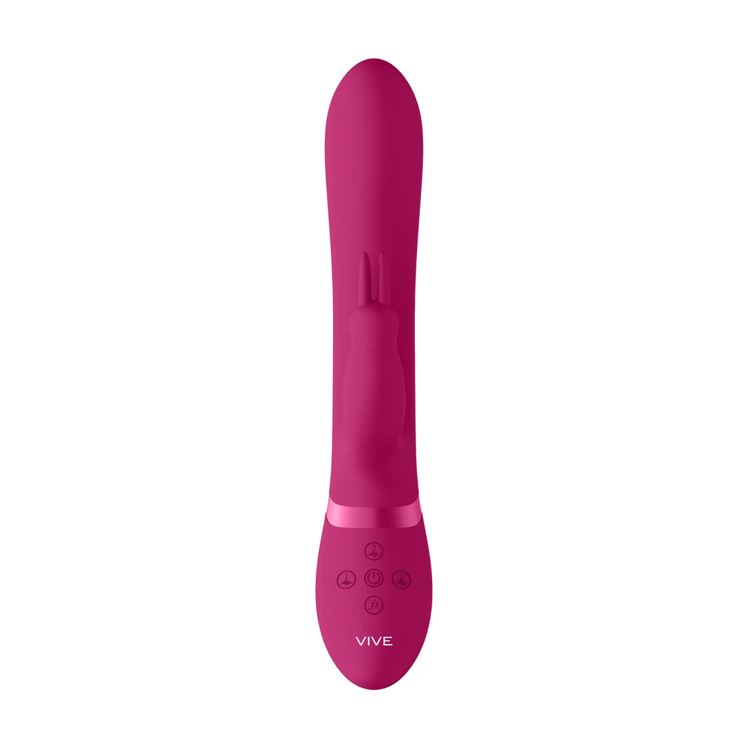 Vibratore rabbit con perline mobili su e giù e 3 motori, VIVE by Shots, nero VIVE by Shots - immagine 11