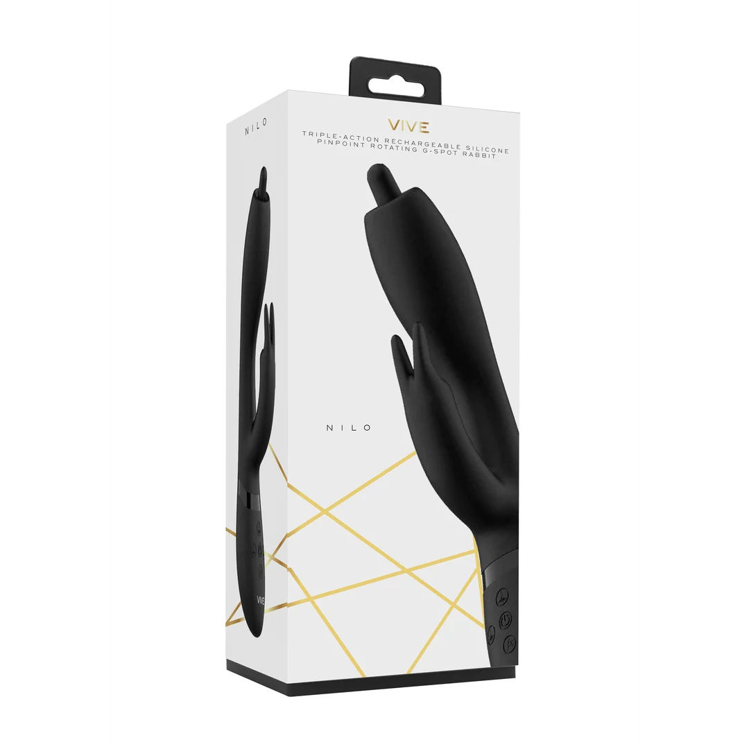 Vibratore rabbit con punta rotante a 360° per il punto G e stimolazione clitoridea, VIVE by Shots, viola VIVE by Shots - immagine 2