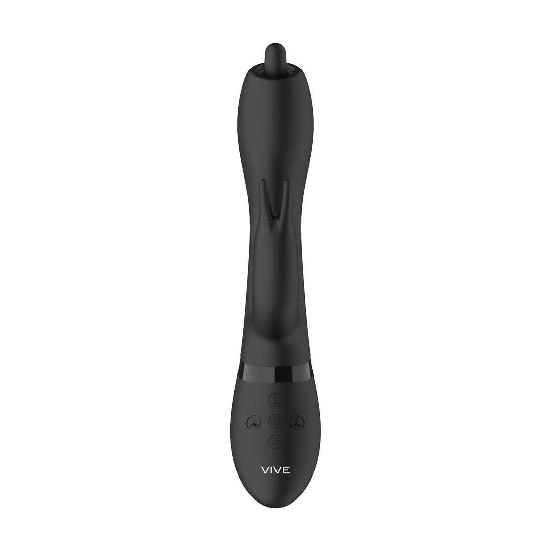 Vibratore rabbit con punta rotante a 360° per il punto G e stimolazione clitoridea, VIVE by Shots, viola VIVE by Shots - immagine 5