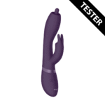 Vibratore rabbit con punta rotante a 360° per il punto G e stimolazione clitoridea, VIVE by Shots, viola VIVE by Shots