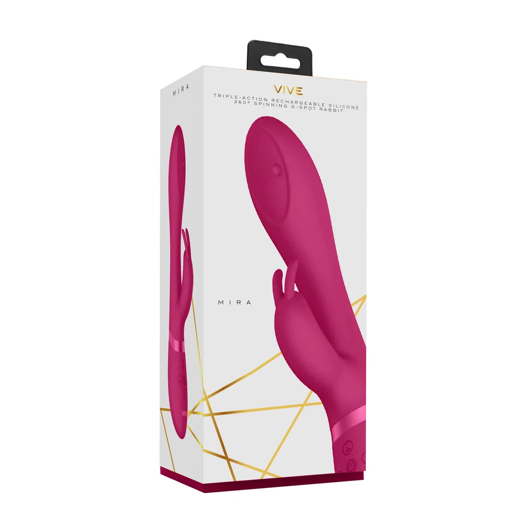 Vibratore rabbit con perle rotanti e 10 modalità – VIVE Mira, rosa VIVE by Shots - immagine 2