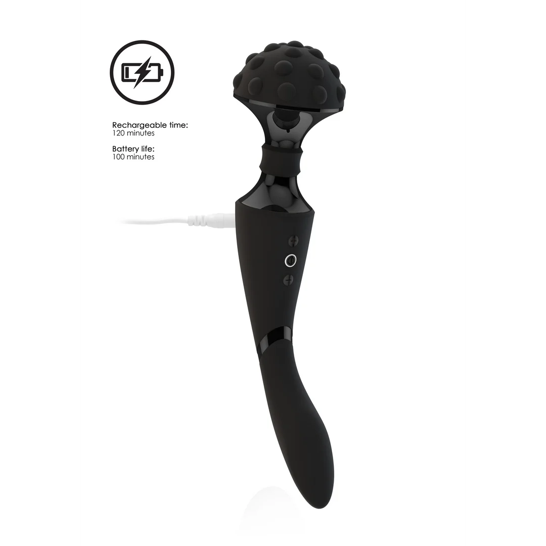 Vibratore wand con doppio motore e 10 modalità, viola, VIVE by Shots - immagine 7