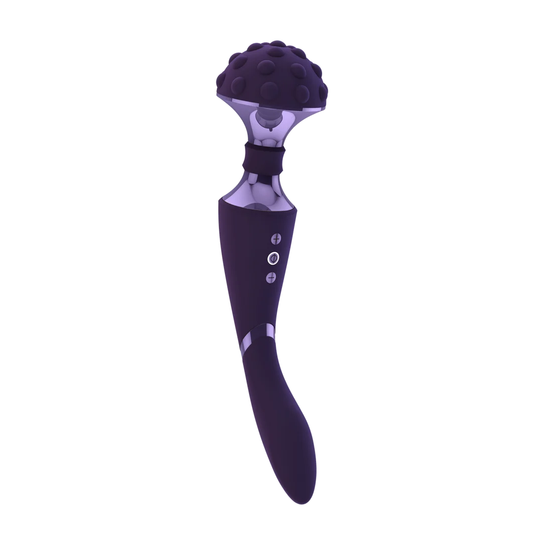Vibratore wand con doppio motore e 10 modalità, viola, VIVE by Shots - immagine 11