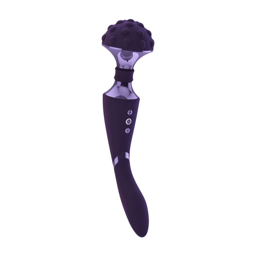 Vibratore wand con doppio motore e 10 modalità, viola, VIVE by Shots - immagine 12