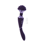 Vibratore wand con doppio motore e 10 modalità, viola, VIVE by Shots - immagine 13
