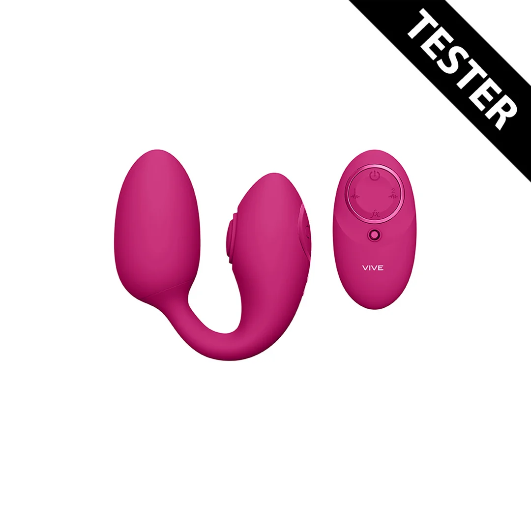 VIVE028PNKTEST_1_1 ovetto vibrante – stimolazione doppia con 2 ovetti e 10×10 programmi – VIVE Rosa VIVE by Shots - immagine 1