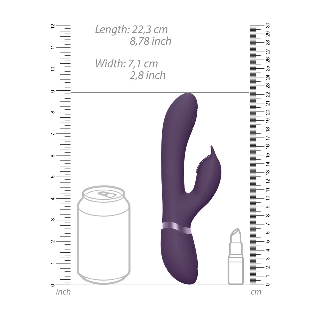 Vibratore rabbit – Pulse Wave con stimolazione del punto G e del clitoride – VIVE Viola VIVE by Shots - immagine 13