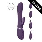 Vibratore rabbit – Pulse Wave per la stimolazione del punto G e del clitoride – VIVE Etsu viola VIVE by Shots