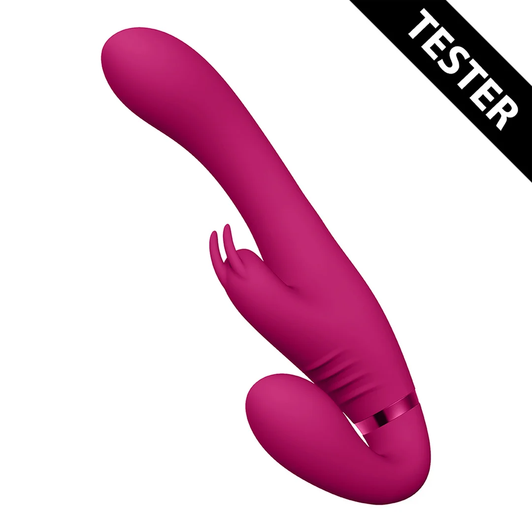 Vibratore senza cinturino per stimolazione di coppia – VIVE Suki, rosa, VIVE by Shots - immagine 1