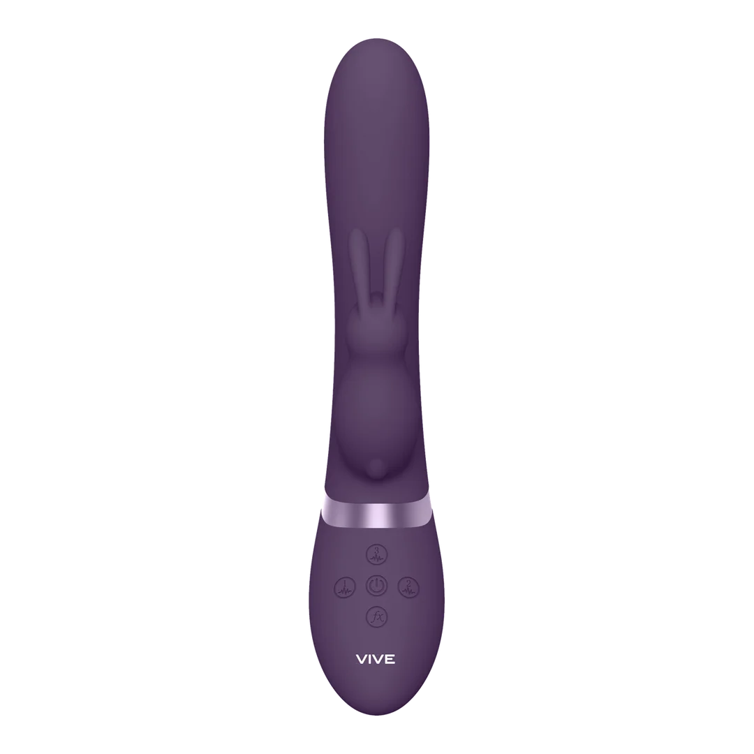 Vibratore rabbit, punto G gonfiabile e 10 modalità, VIVE nero VIVE by Shots - immagine 3