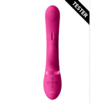 Vibratore rabbit con onde a impulsi duali e pulsante per l’orgasmo – VIVE by Shots, rosa VIVE by Shots