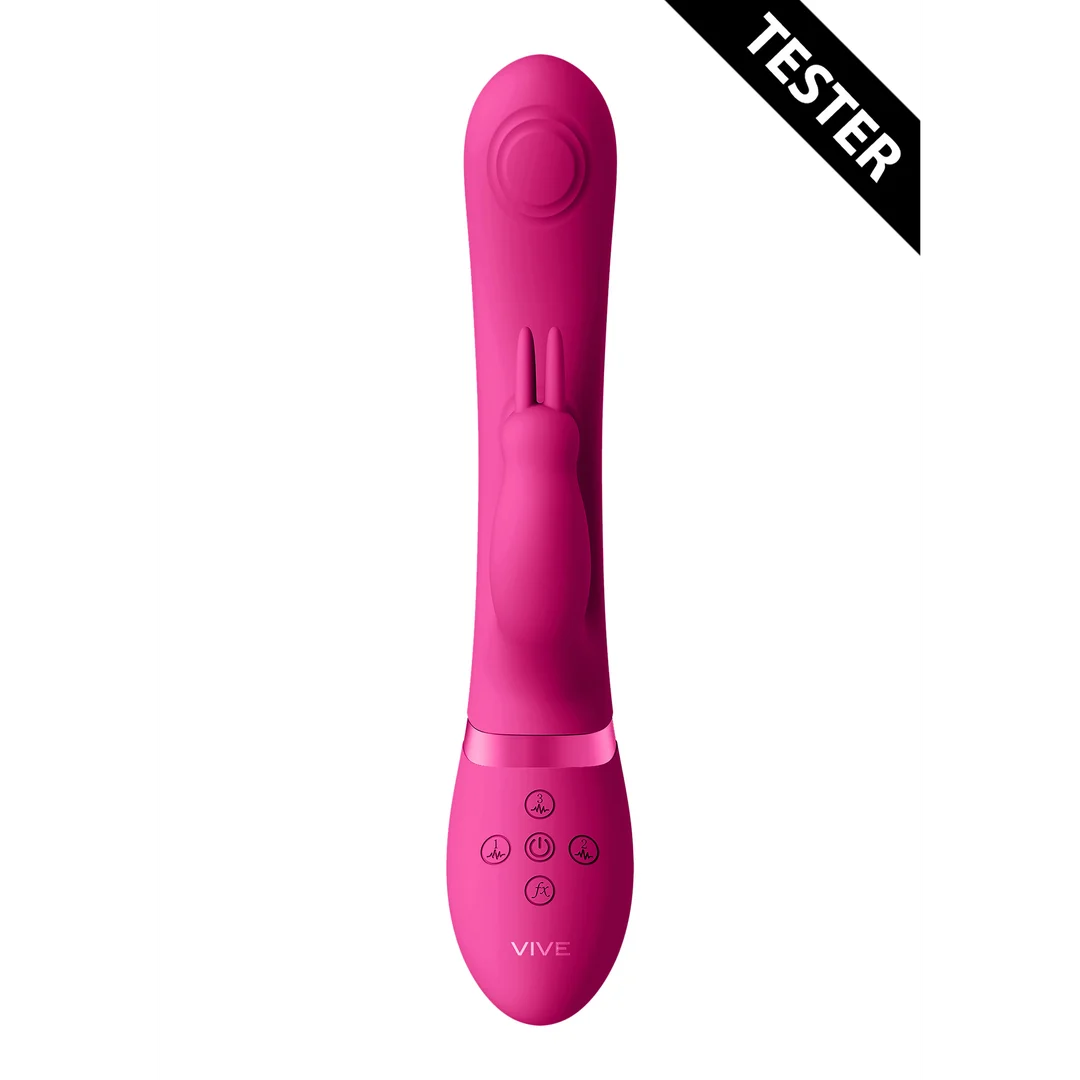 VIVE045PNKTEST_1 Vibratore rabbit con onde a impulsi duali e pulsante per l’orgasmo – VIVE by Shots, rosa VIVE by Shots - immagine 1