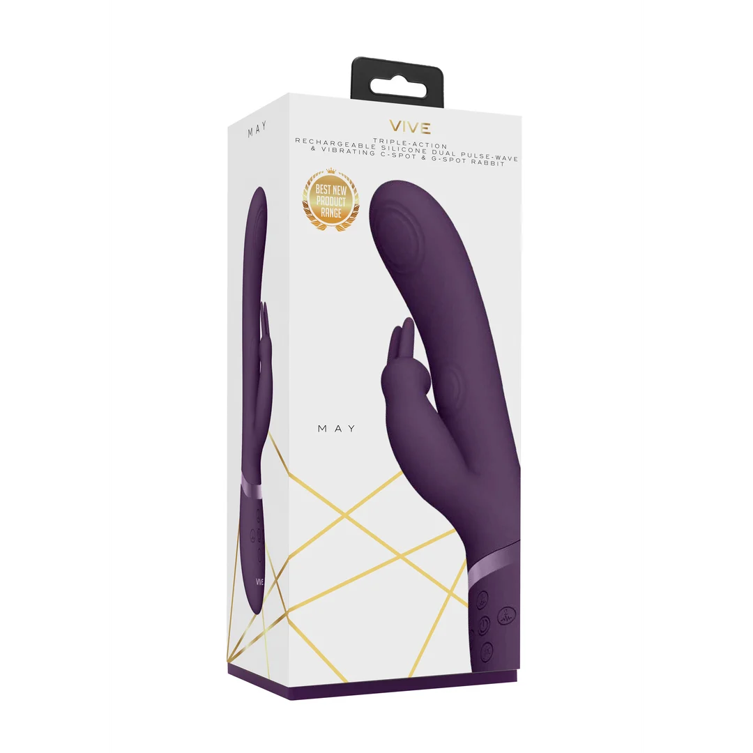 Vibratore rabbit con onde a impulsi duali e pulsante per l’orgasmo – VIVE by Shots, rosa VIVE by Shots - immagine 12