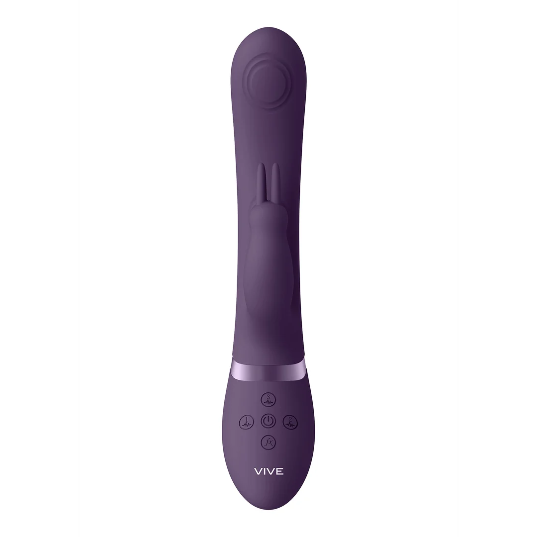 Vibratore rabbit con onde a impulsi duali e pulsante per l’orgasmo – VIVE by Shots, rosa VIVE by Shots - immagine 14