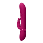 Vibratore rabbit con punta vibrante e perle rotanti, rosa, VIVE by Shots - immagine 3